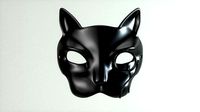 Carnival Mask - Cat with monocle | 3D