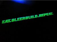 EAT.SLEEP.BUILD.REPEAT. Name Plate