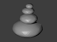 Cairn - River Rock Stack (Flat Back)