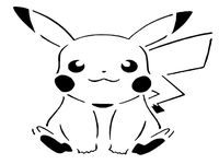 Pikachu stencil 3