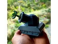 TankPot: Violently cute succulent plant pot FDM (low poly)