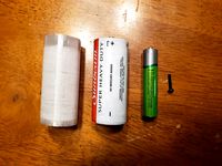 Single AA to D Cell Battery Adapter