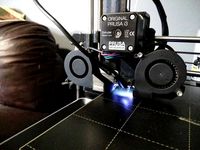 Dual Part Cooling Fan Mount w/ Endoscope Holder MK3S