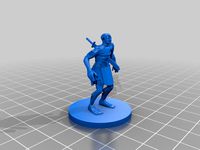 Zombie with sword in back miniature for tabletop gaming / d&d