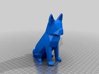Low poly french bulldog