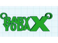 baby yoda x necklace/keychain thingy
