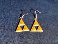 Triforce Earrings with Beveled Edges