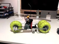 tri wheel 3d printed RC car
