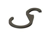 Hook for slot-shaped rail