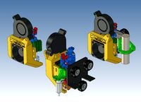 Nimble and Sidewinder V2 mounts for the Creality type print heads