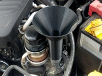 Subaru WRX screw in oil fill funnel