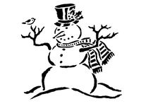Snowman stencil