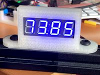 A four digit, seven segment led display holder for an 8020 series 10 extrusion
