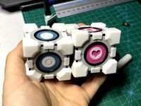 Portal Cube Edited, Remixed, now 50% size! (48mm)