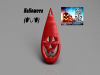 Halloween earrings: 'scaryface v2'