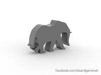 Elephant Meeple Token for Board Games