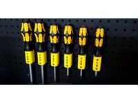 Wera 977 series Torx driver pegboard mounts - T15 thru T40