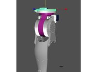 Robot Thigh with a remixed 3d printed slew motor
