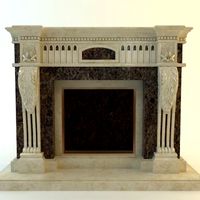 Traditional Style Fireplace 3D Model