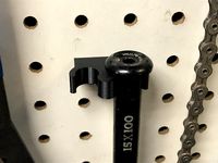 12mm and 15mm bicycle thru axle holder for pegboard