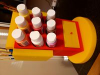 Modular Spinning Acrylic Paint Rack with Paintbrush caddy