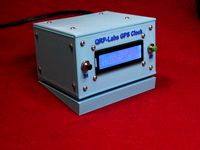 Angled stand for the QRP-Labs GPS Clock with the smaller display LCD