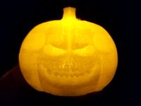 Evil pumpkin Head Tea Light