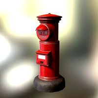 Japanese Postbox blender game ready