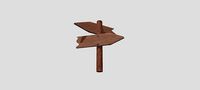 Wooden signpost