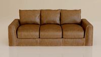 Contemporary modern leather sofa2 tan