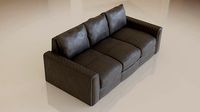 Contemporary modern leather sofa2 gray