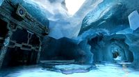 Ice cave cavern mountain grotto delve cliff igloo