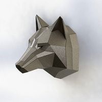 Model Polygon Wolf head Sheet metal 3D model