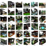 36 exquisite courtyard design sketch models