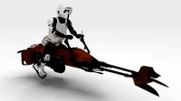 Star Wars - Set - Speeder bike with Scout trooper