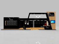 Exhibition Stall 3d model 13x5mtr 3 sides open TACO Stand