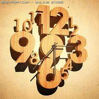 Wooden Wall Clock Numbers 3D Model