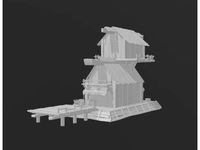 double-decker dock house - swamp land - terrain