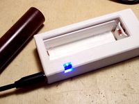 LiPo-cell charger adapter for one 18650 cell