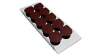 Coffee creme jars sealed with transparent package template