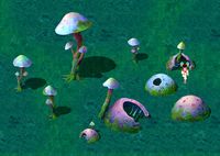 Cartoon version - fossil spores