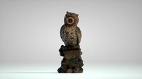 Ceramic Owl highres sculpt -Game Ready asset 8k