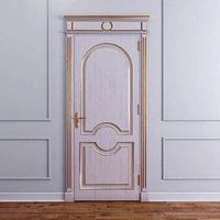 Classic door with gold lines on the edges