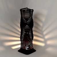 Parametric laser cut standing light
