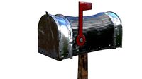 Old silver Mailbox Lowpoly
