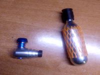 Bicycle CO2 inflator protective stoppers for cartridge and inflator (flexible)