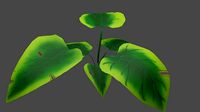 simple Plant with handpainted textures