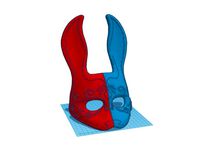 Splicer Bunny Mask from Bioshock - split for Dual Color