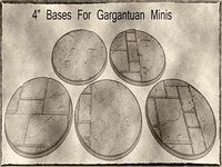 100mm / 4" Cobblestone or Road Bases For Gargantuan Miniatures for Dungeons & Dragons, Pathfinder or Warhammer 40k