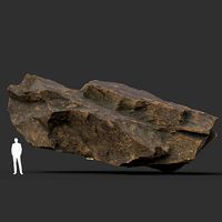 Low poly Brown Granite Rock Formation 02 200208